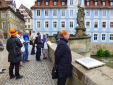 Bamberg: Untere Brücke am Rathaus mit Hl. Kunigunde